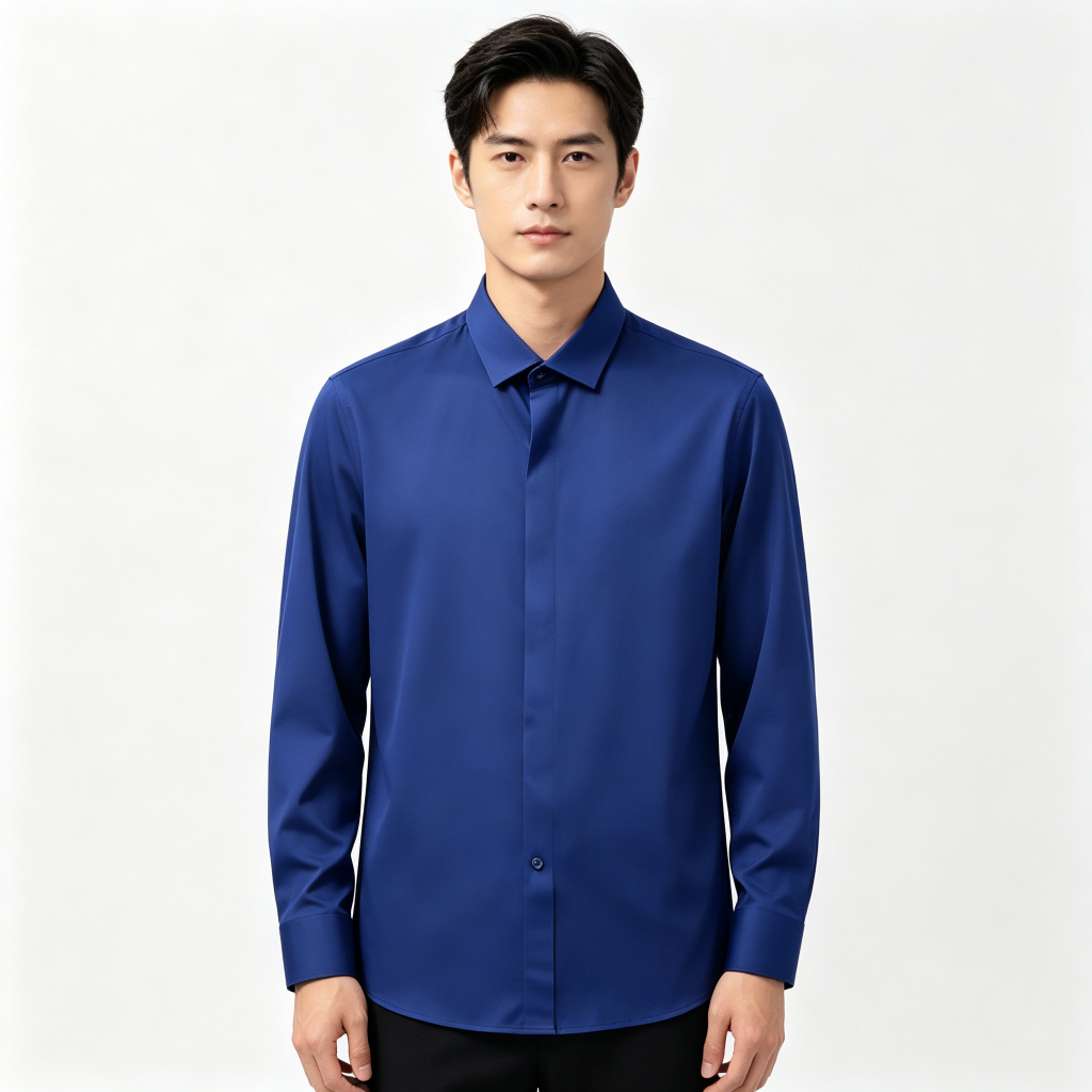 Royal Blue Long Sleeve Shirt – Bild 4