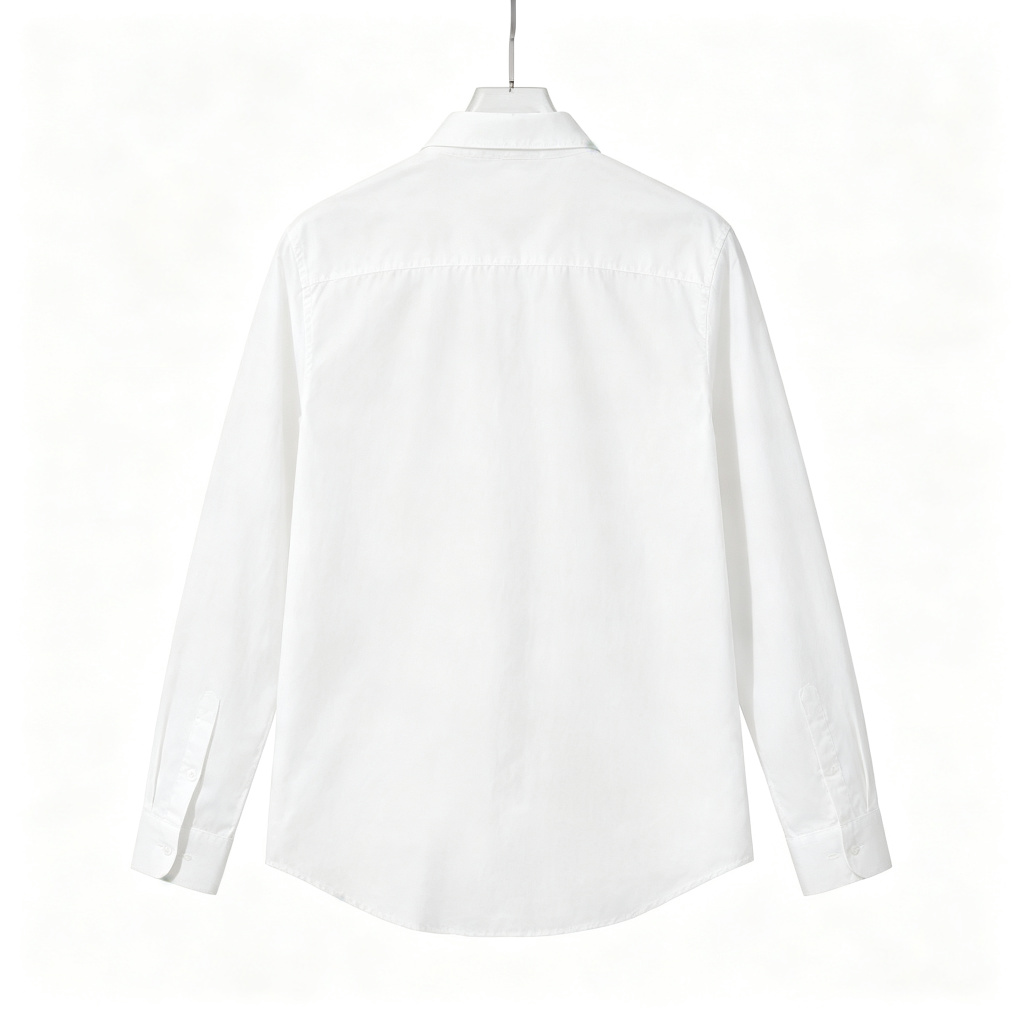 White Jacquard Long Sleeve Shirt – Bild 3