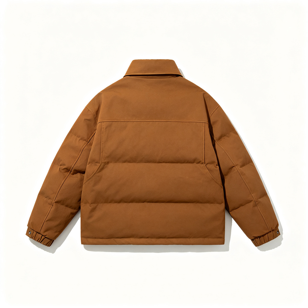 Brown Utility Down Jacket – Bild 3