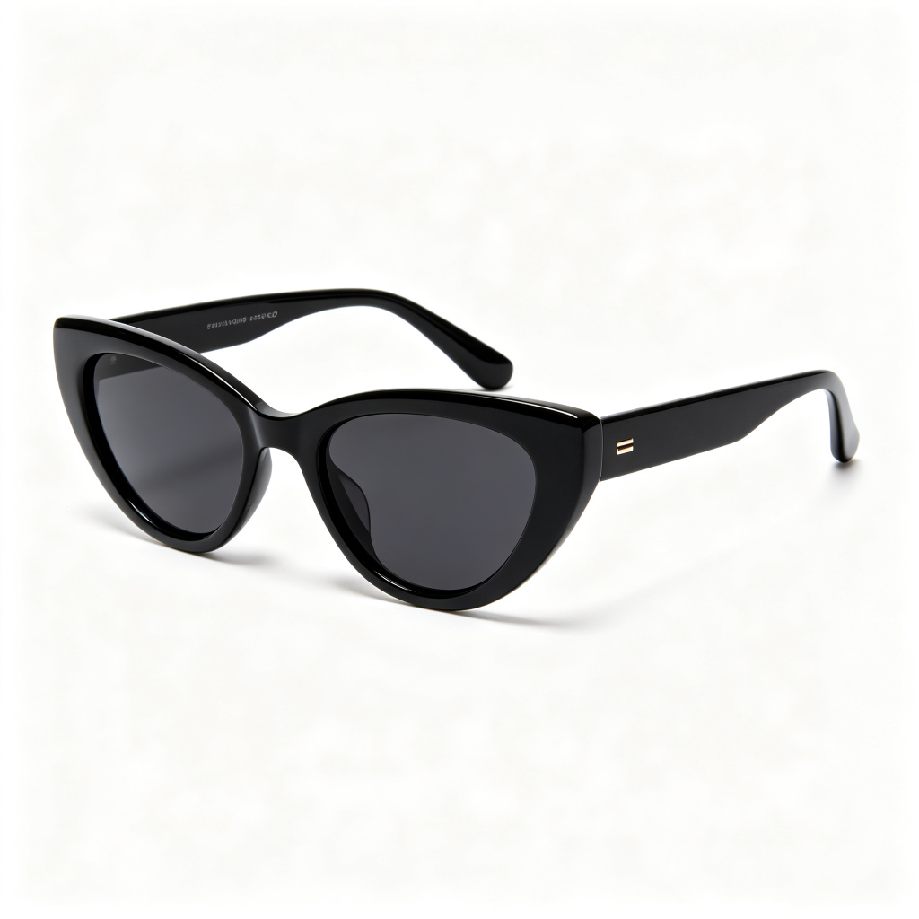 Black Oversized Cat Eye Sunglasses – Bild 3