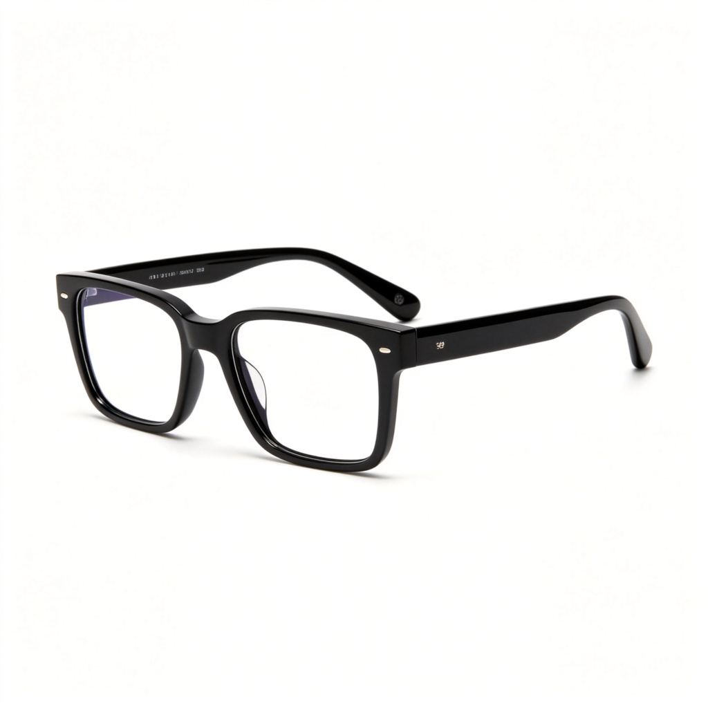 Black Acetate Rectangular Optical Glasses – Bild 3