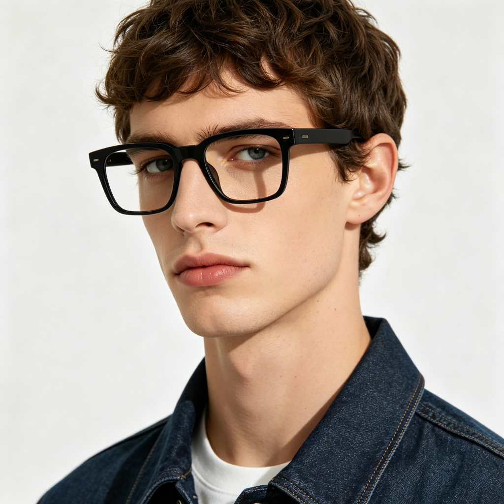 Black Acetate Rectangular Optical Glasses – Bild 5