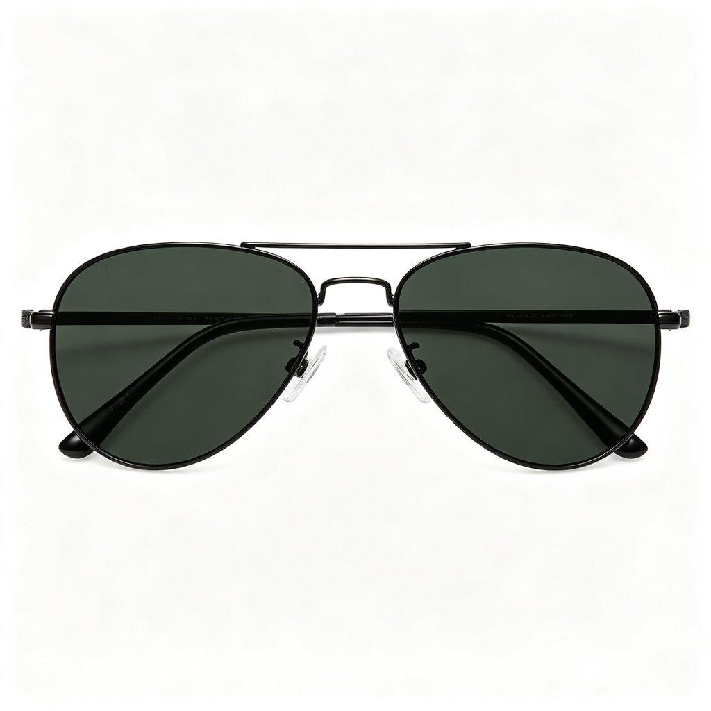 Black Classic Aviator Sunglasses – Bild 2
