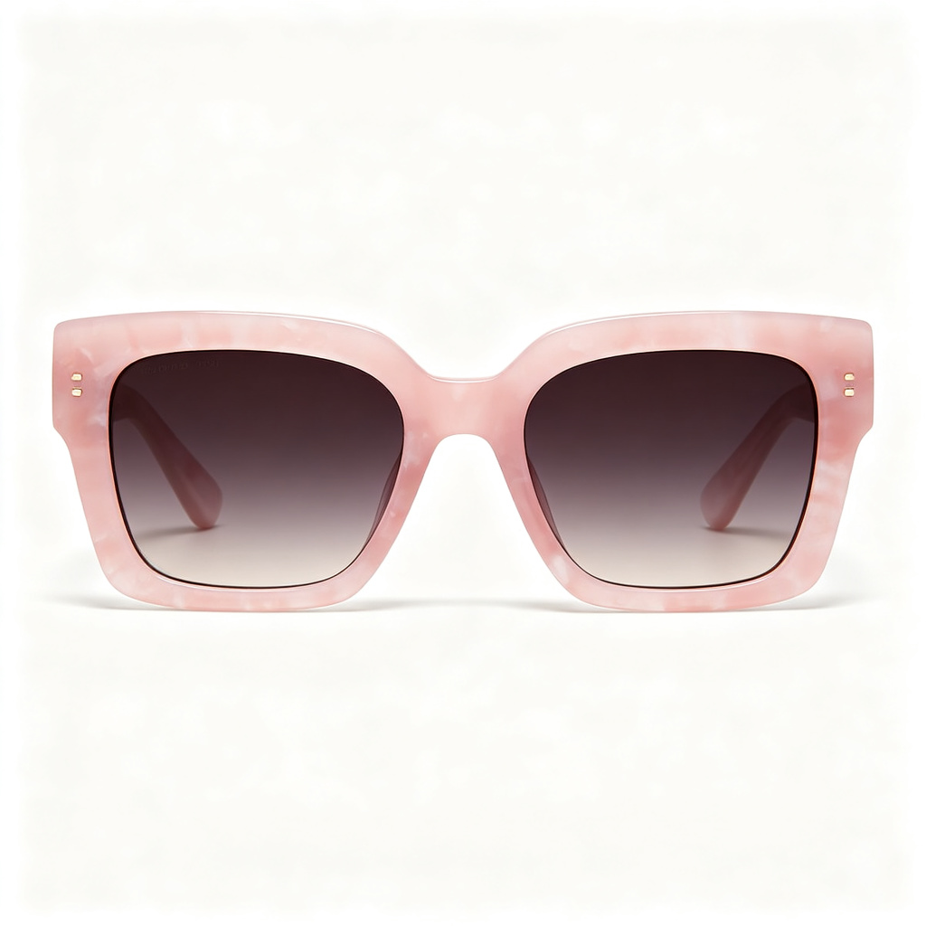 Pink Square Frame Sunglasses – Bild 2