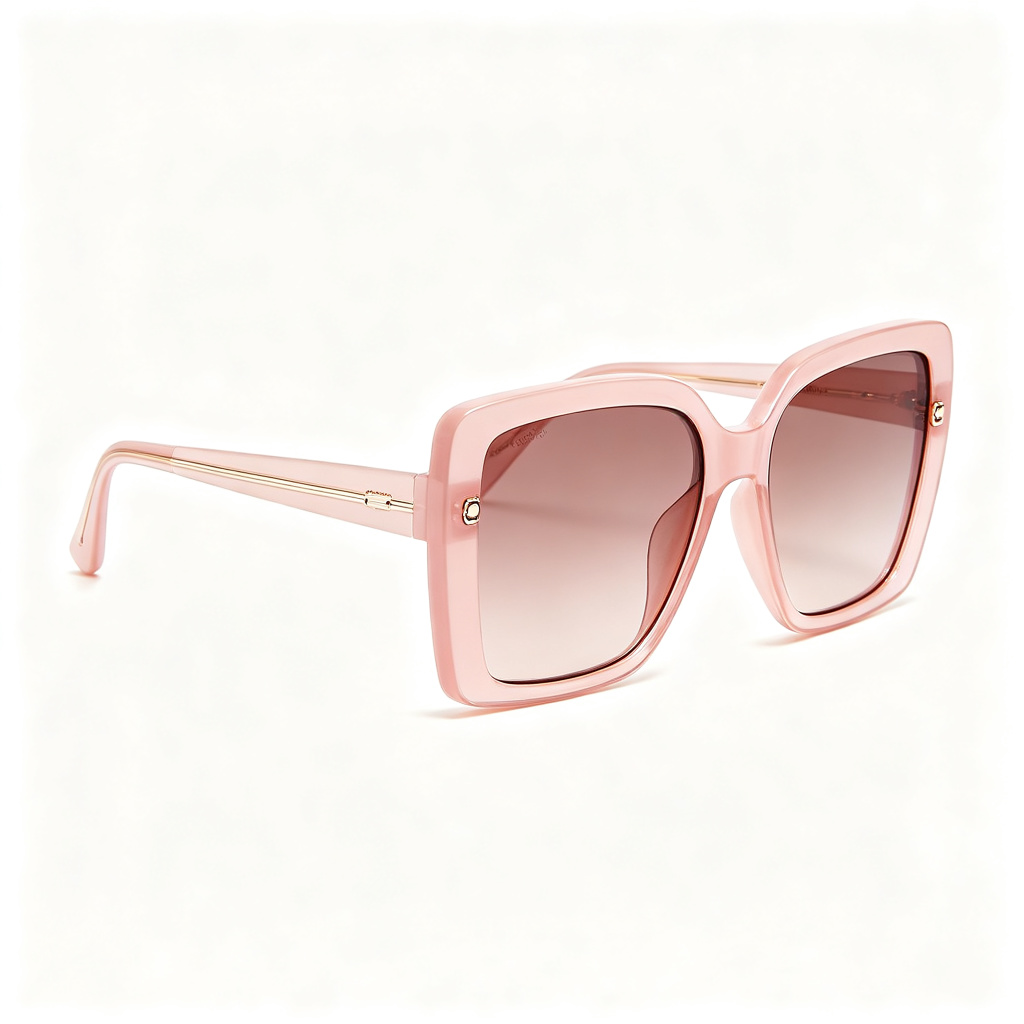 Pink Square Frame Sunglasses – Bild 3