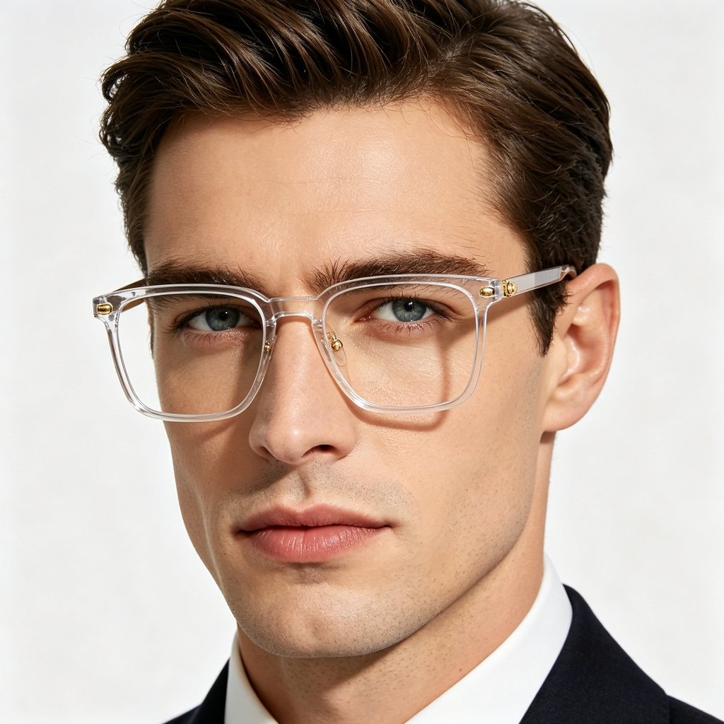 Clear Acetate Square Optical Glasses – Bild 4