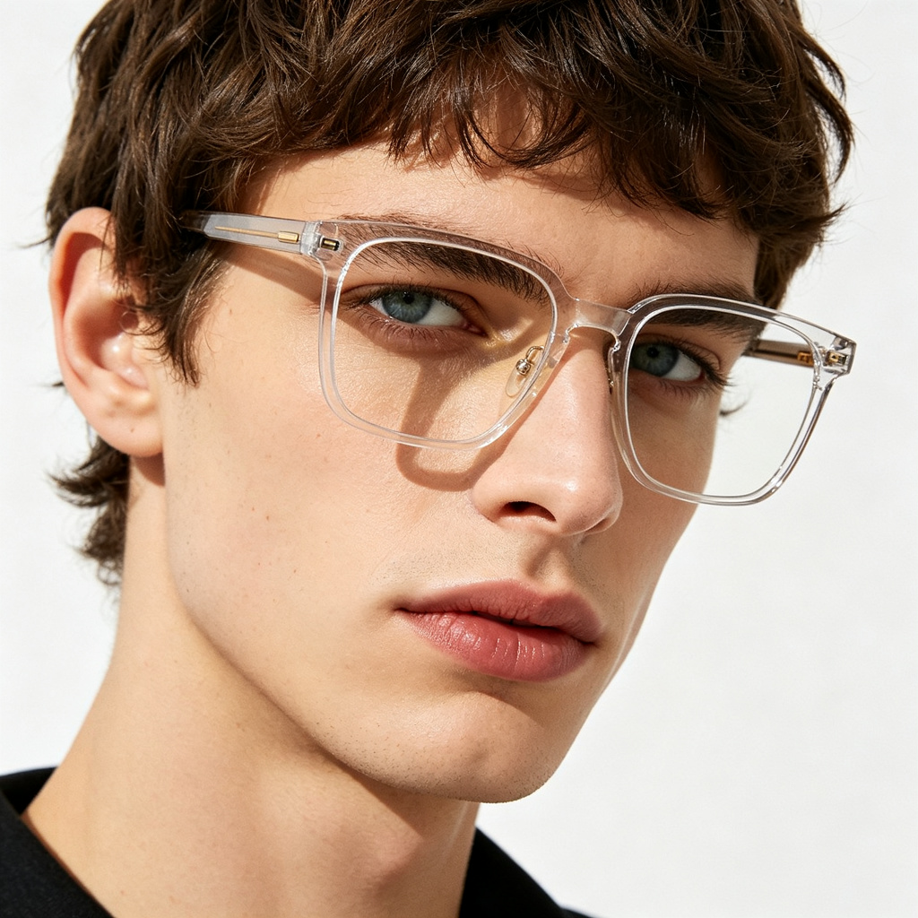 Clear Acetate Square Optical Glasses – Bild 5
