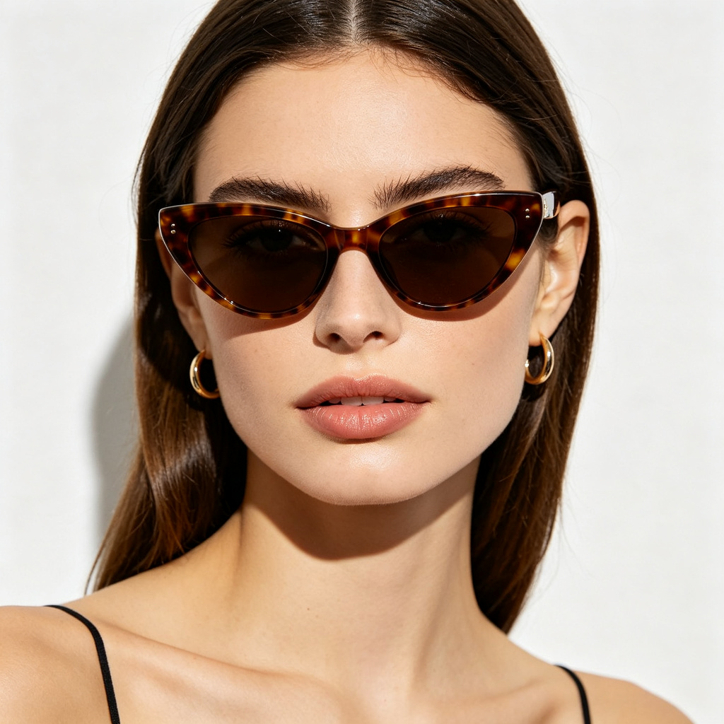 Tortoiseshell Cat Eye Sunglasses – Bild 5