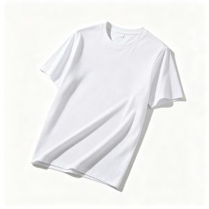 White Cotton Crew Neck Short Sleeve T Shirt
