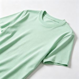 Mint Green Cotton Crew Neck Short Sleeve T Shirt