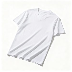 White V Neck Short Sleeve T Shirt