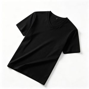 Black V Neck Short Sleeve T Shirt