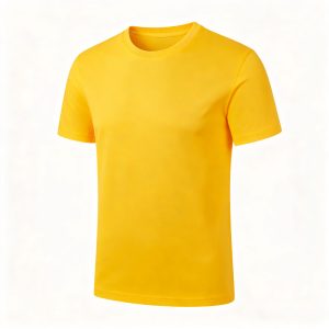 Bright Yellow Crew Neck Short Sleeve T Shirt