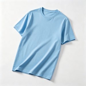Sky Blue Crew Neck Short Sleeve T Shirt