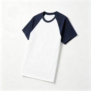Navy Raglan Sleeve Crew Neck Short Sleeve T Shirt