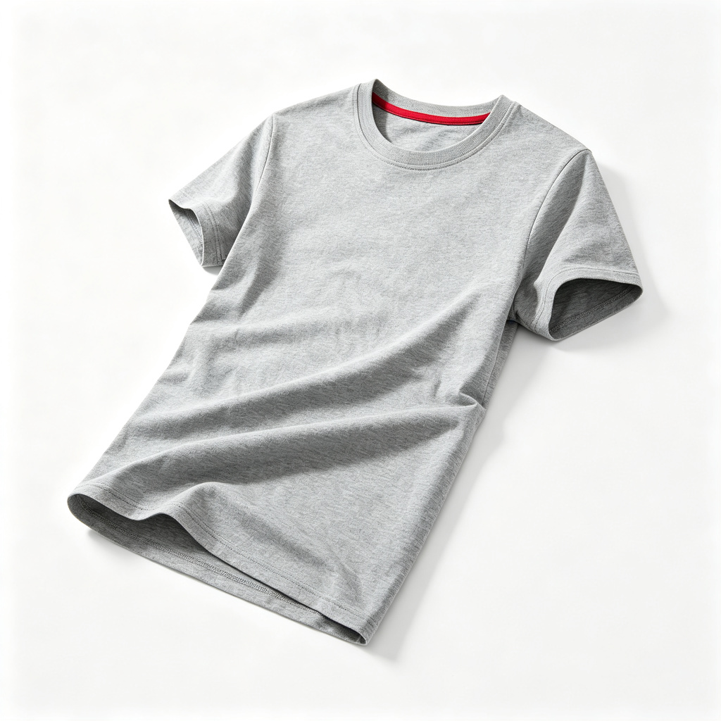 Heather Gray Crew Neck Short Sleeve T Shirt