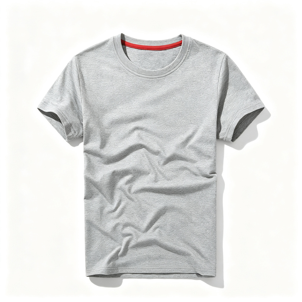 Heather Gray Crew Neck Short Sleeve T Shirt – Bild 2
