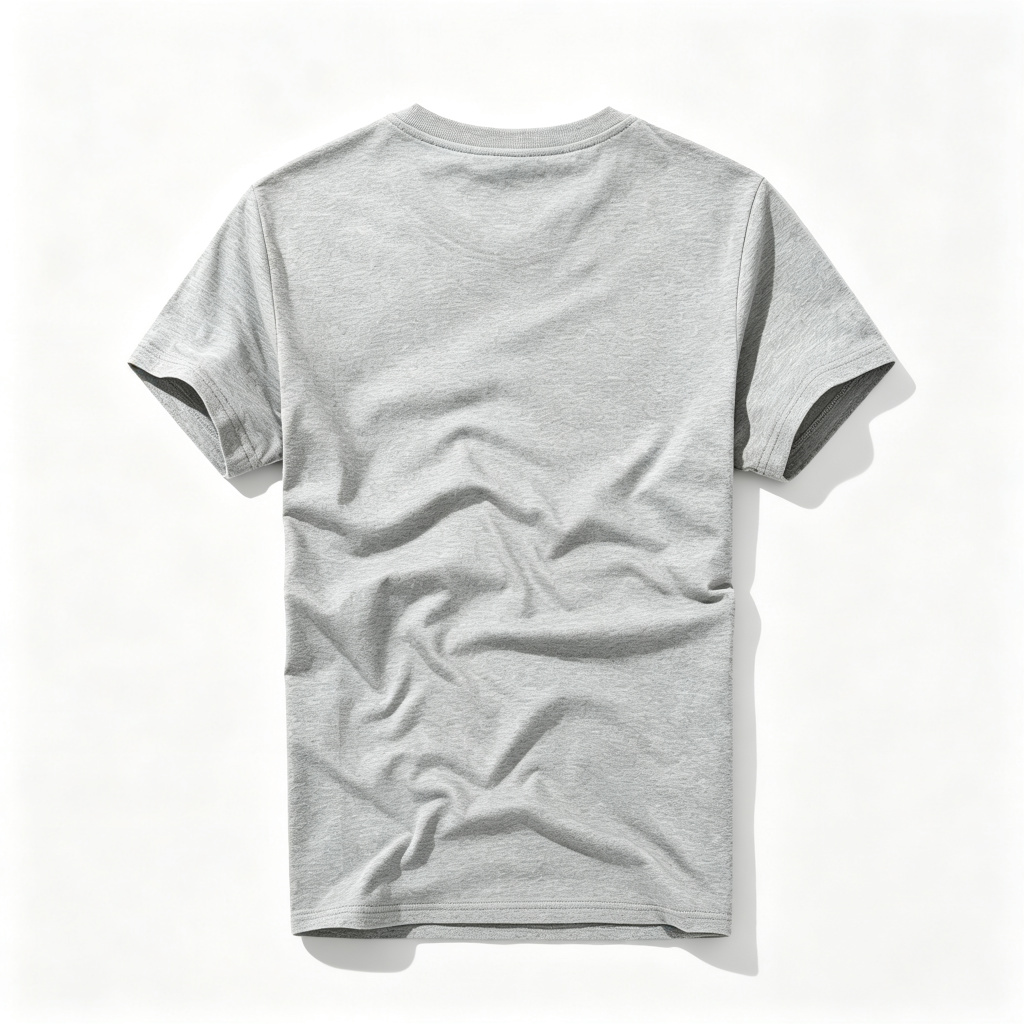 Heather Gray Crew Neck Short Sleeve T Shirt – Bild 3