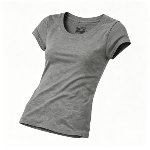 Womens Heather Gray Crew Neck T Shirt