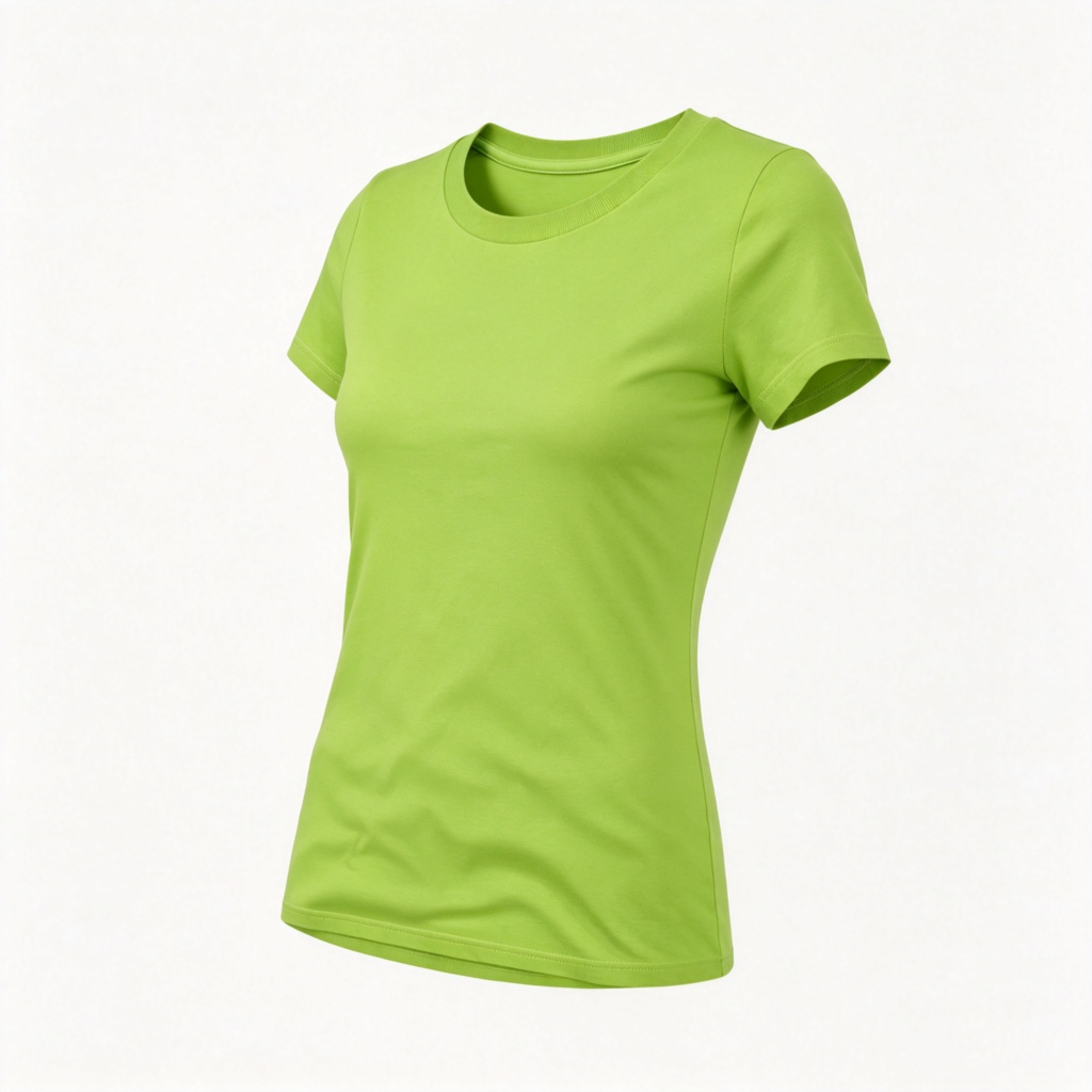 Apple Green Womens Crew Neck T Shirt