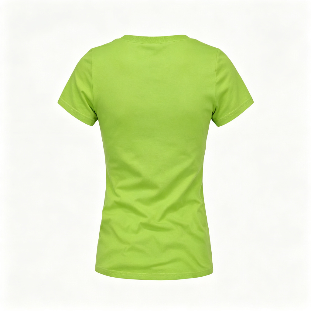 Apple Green Womens Crew Neck T Shirt – Bild 3