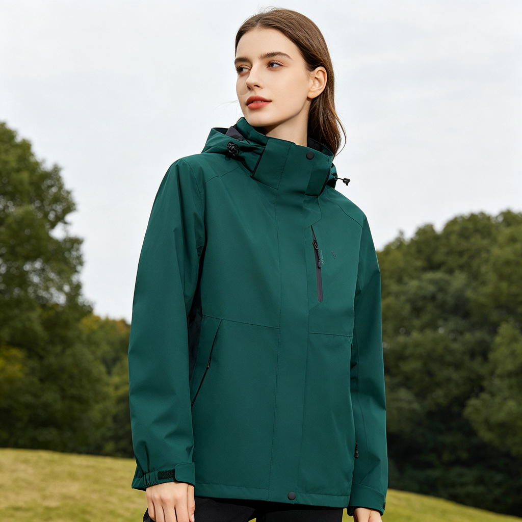 Dark Green Windbreaker Jacket – Bild 4