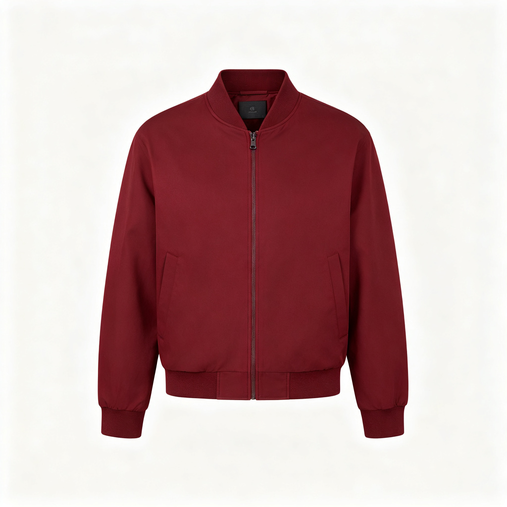 Burgundy Baseball Jacket – Bild 2