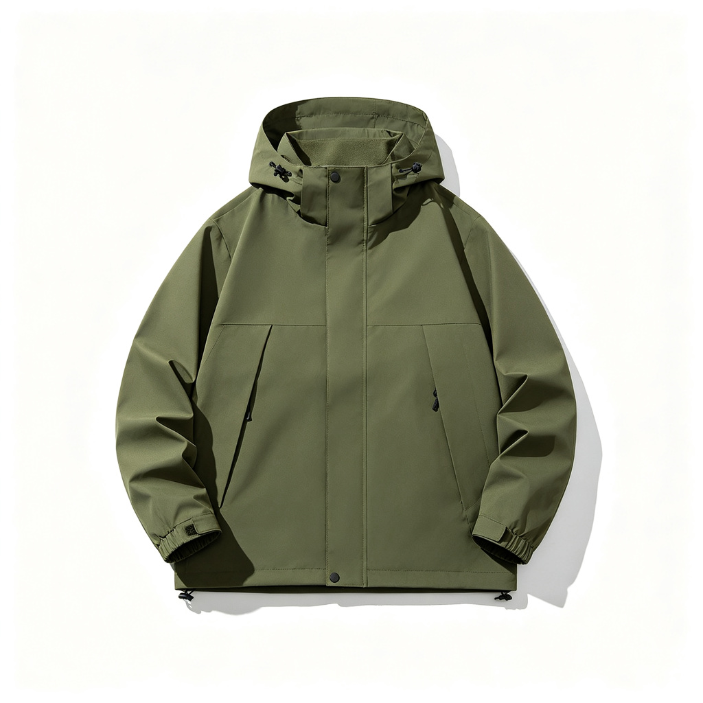 Army Green Windbreaker Jacket – Bild 2