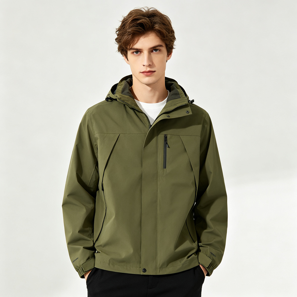 Army Green Windbreaker Jacket – Bild 4