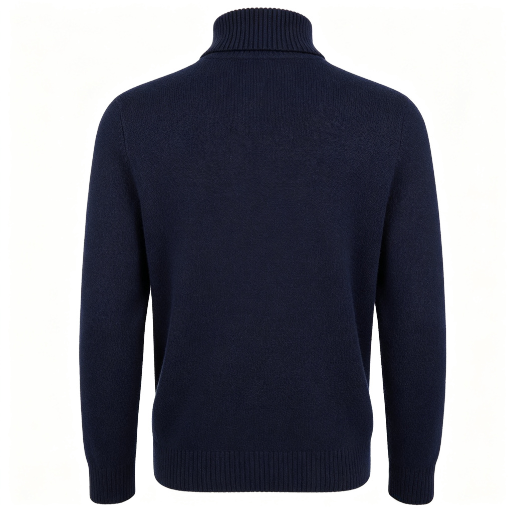 Navy Turtleneck Knit Sweater – Bild 3