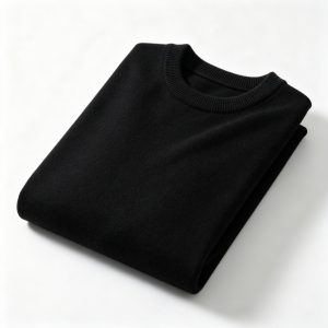 Black Crew Neck Knit Sweater