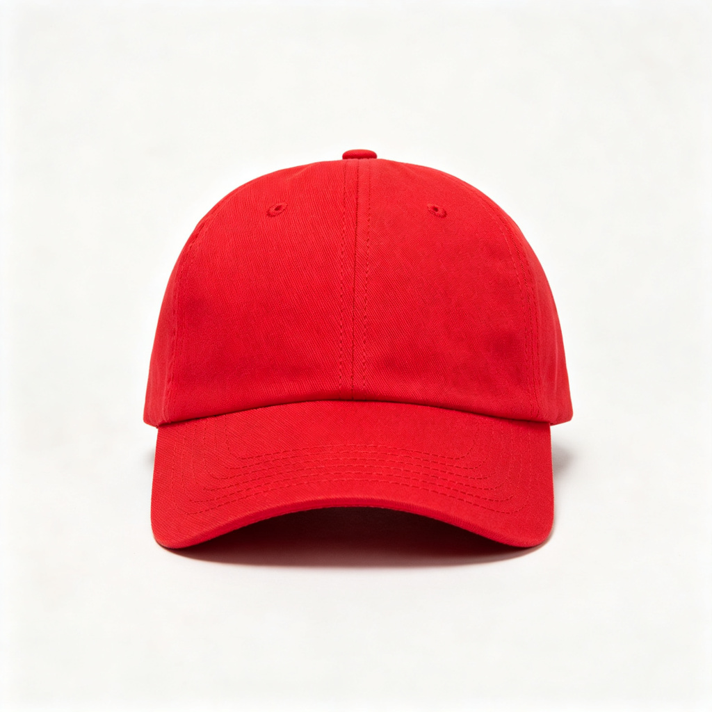 Red Cotton Baseball Cap – Bild 2