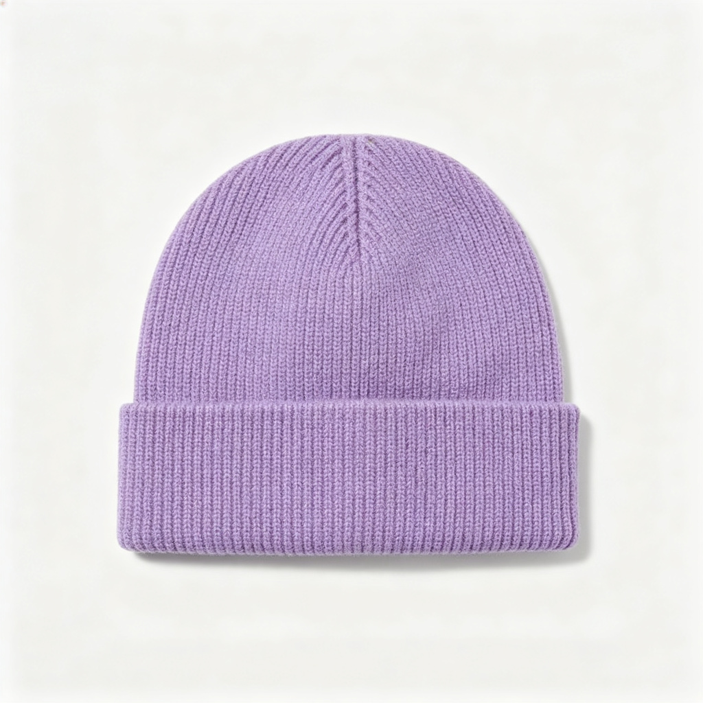 Purple Knit Beanie – Bild 2