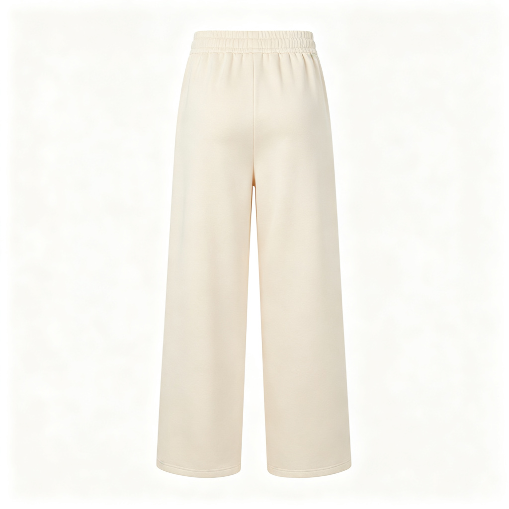Beige Wide Leg Sweatpants – Bild 3