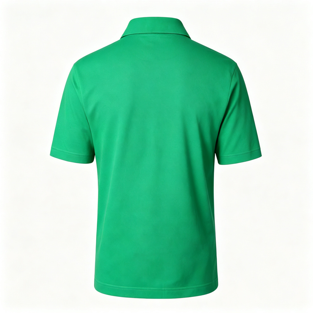 Emerald Green Polo Collar Polo Shirt – Bild 3
