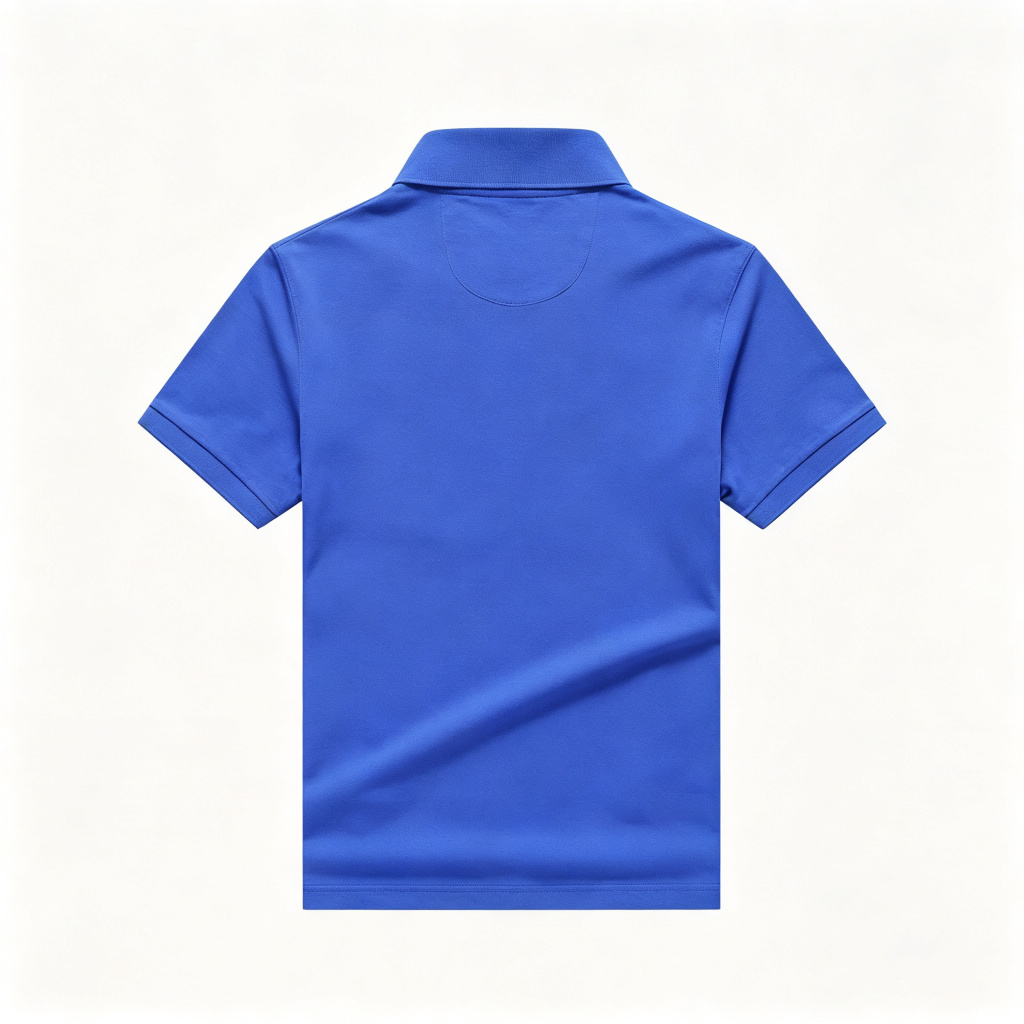 Royal Blue Polo Collar Polo Shirt – Bild 3