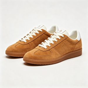 Camel Suede Retro Low Top Sneakers Gum Sole