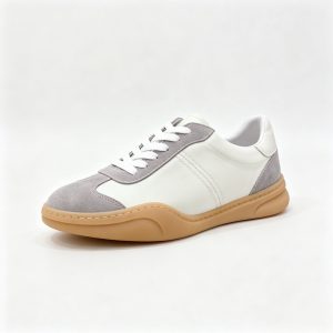 White Grey Suede Retro German Trainers
