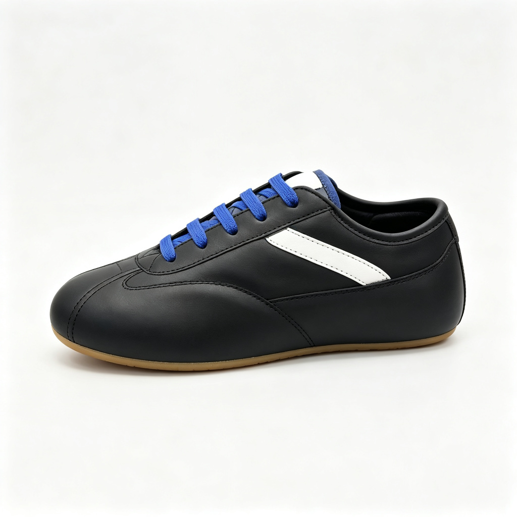 Black Blue White Retro Low Top Trainers