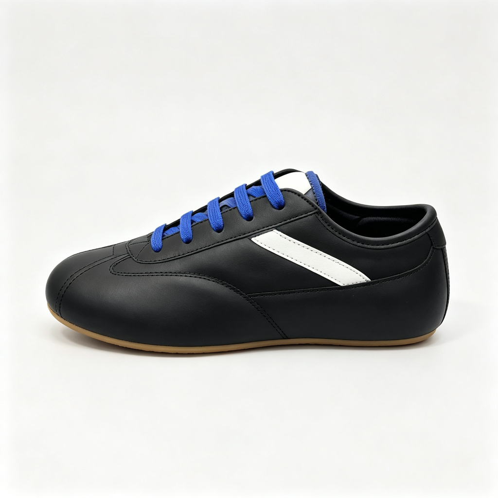Black Blue White Retro Low Top Trainers – Bild 3