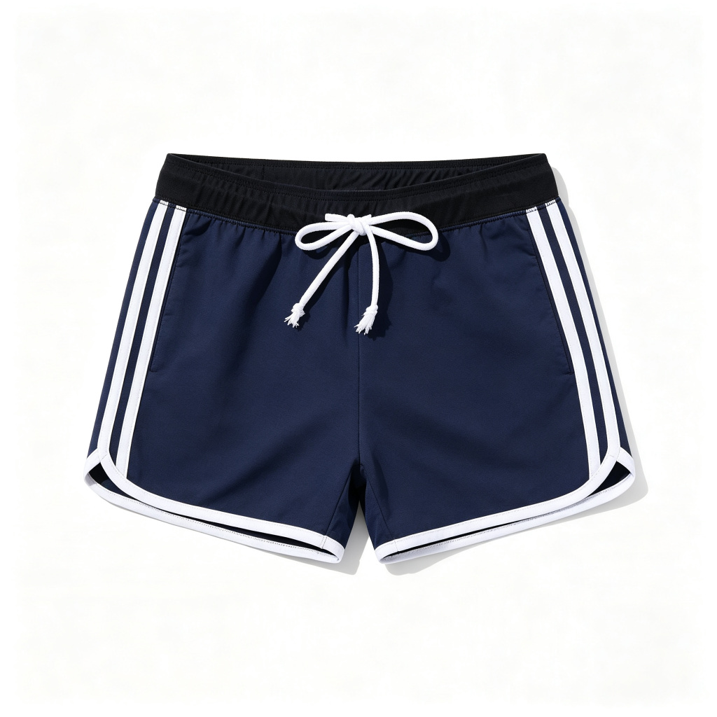 Navy White Stripe Sport Shorts – Bild 2
