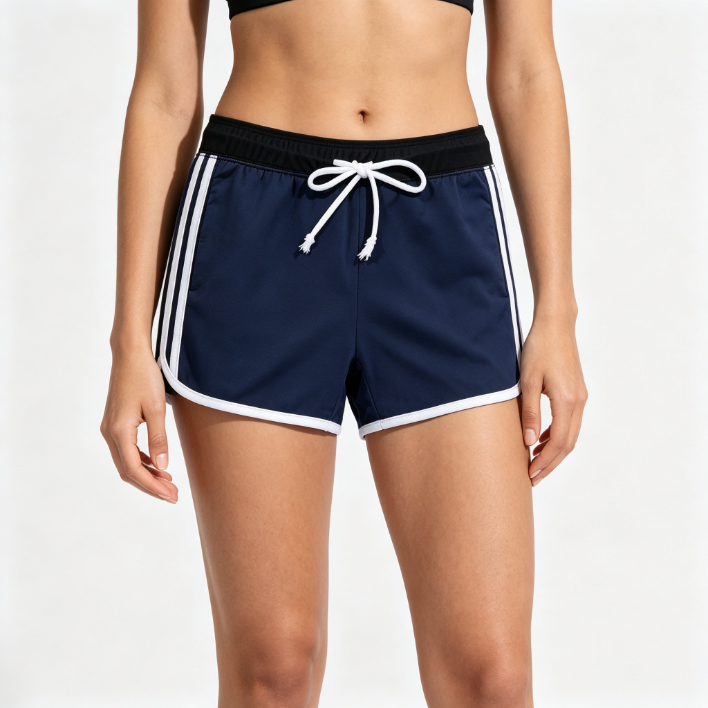 Navy White Stripe Sport Shorts – Bild 4