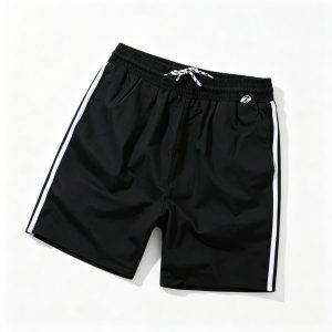 Black White Stripe Beach Shorts