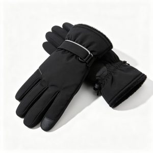 Black Fleece Lined Gloves