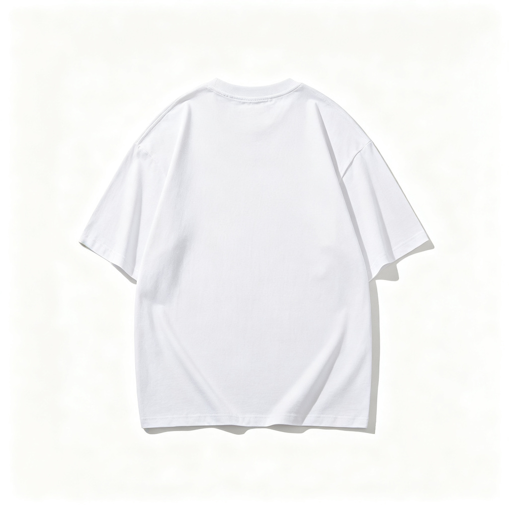 White Abstract Geometric Print Short Sleeve T-Shirt – Bild 3