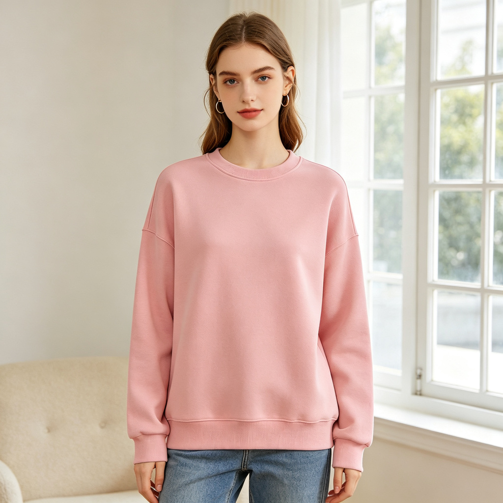 Pink Crew Neck Sweatshirt – Bild 4