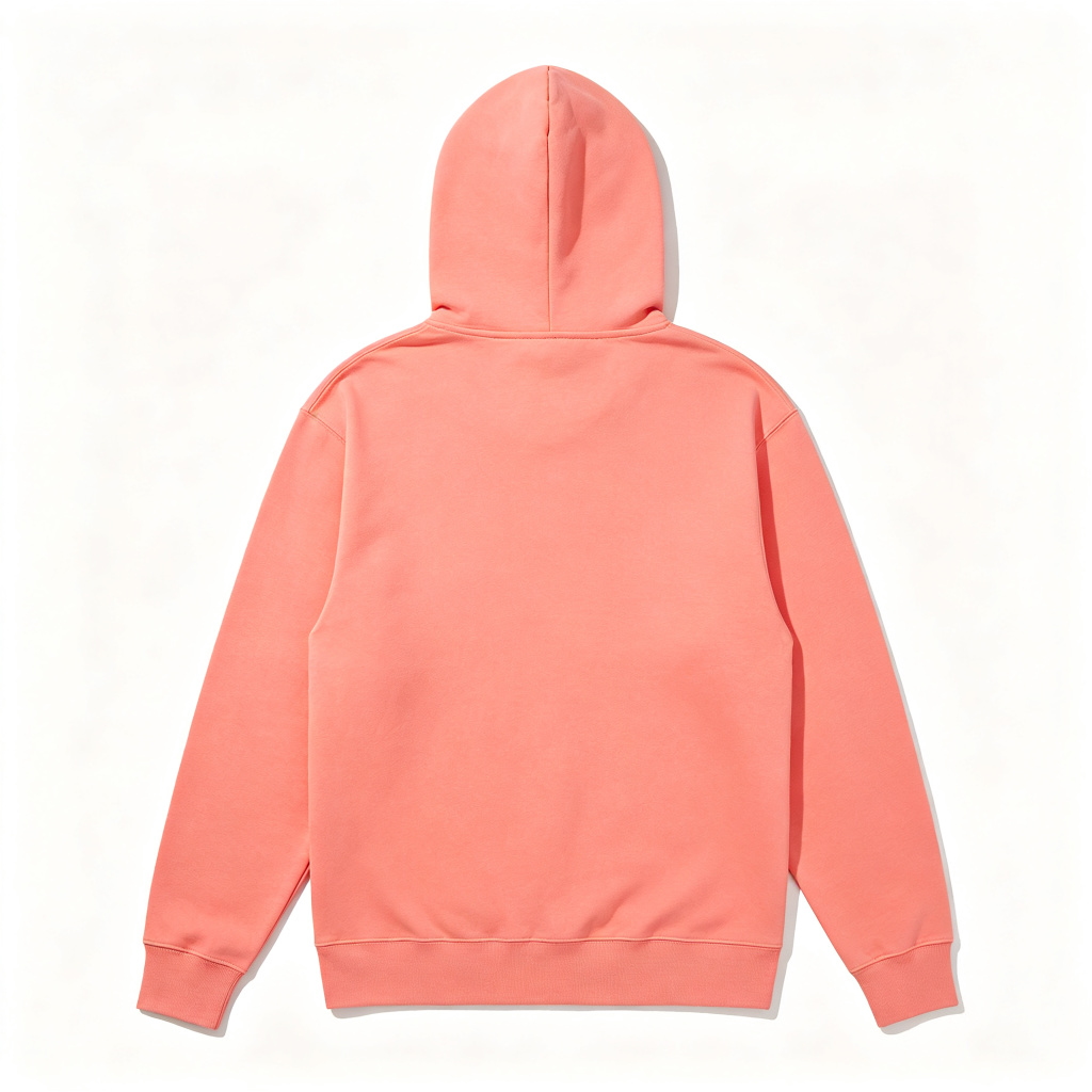 Coral Pink Hooded Sweatshirt – Bild 3