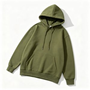 Olive Green Hooded Sweatshirt