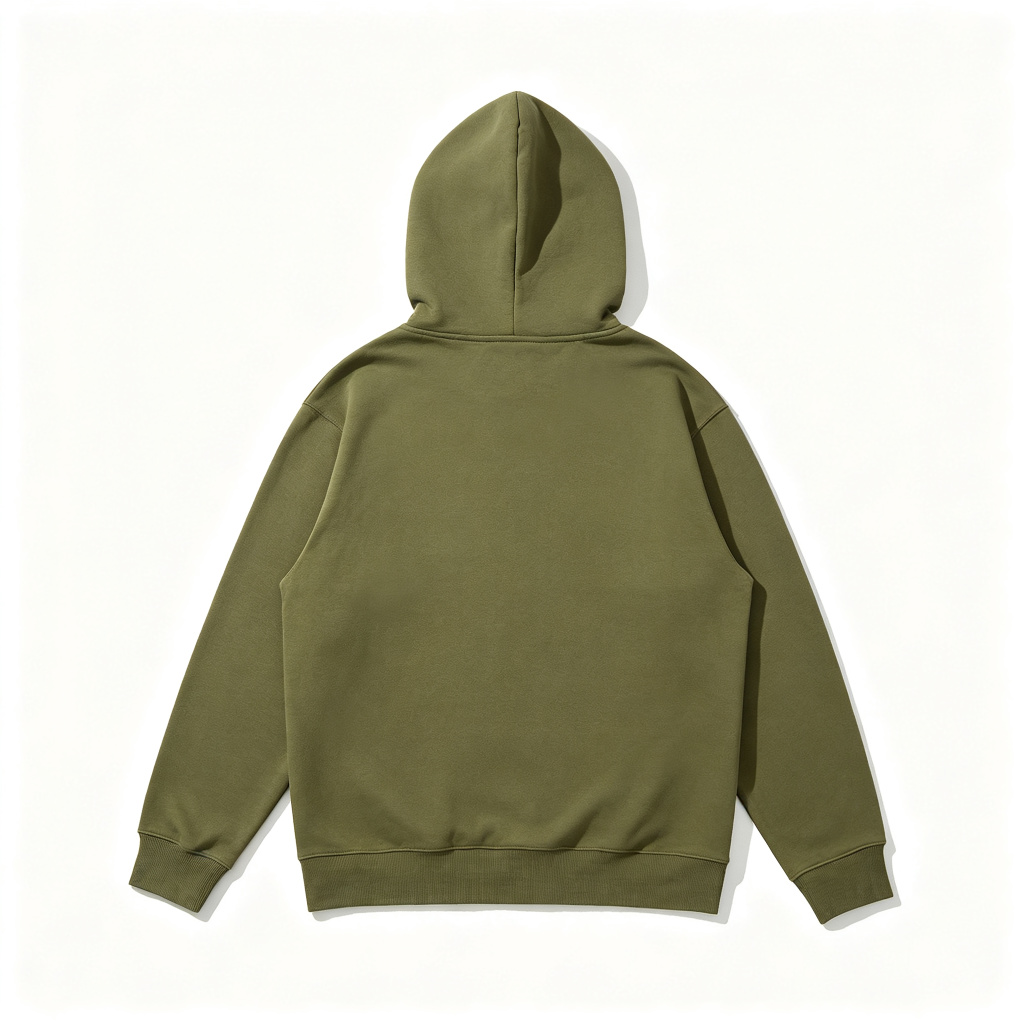 Olive Green Hooded Sweatshirt – Bild 3