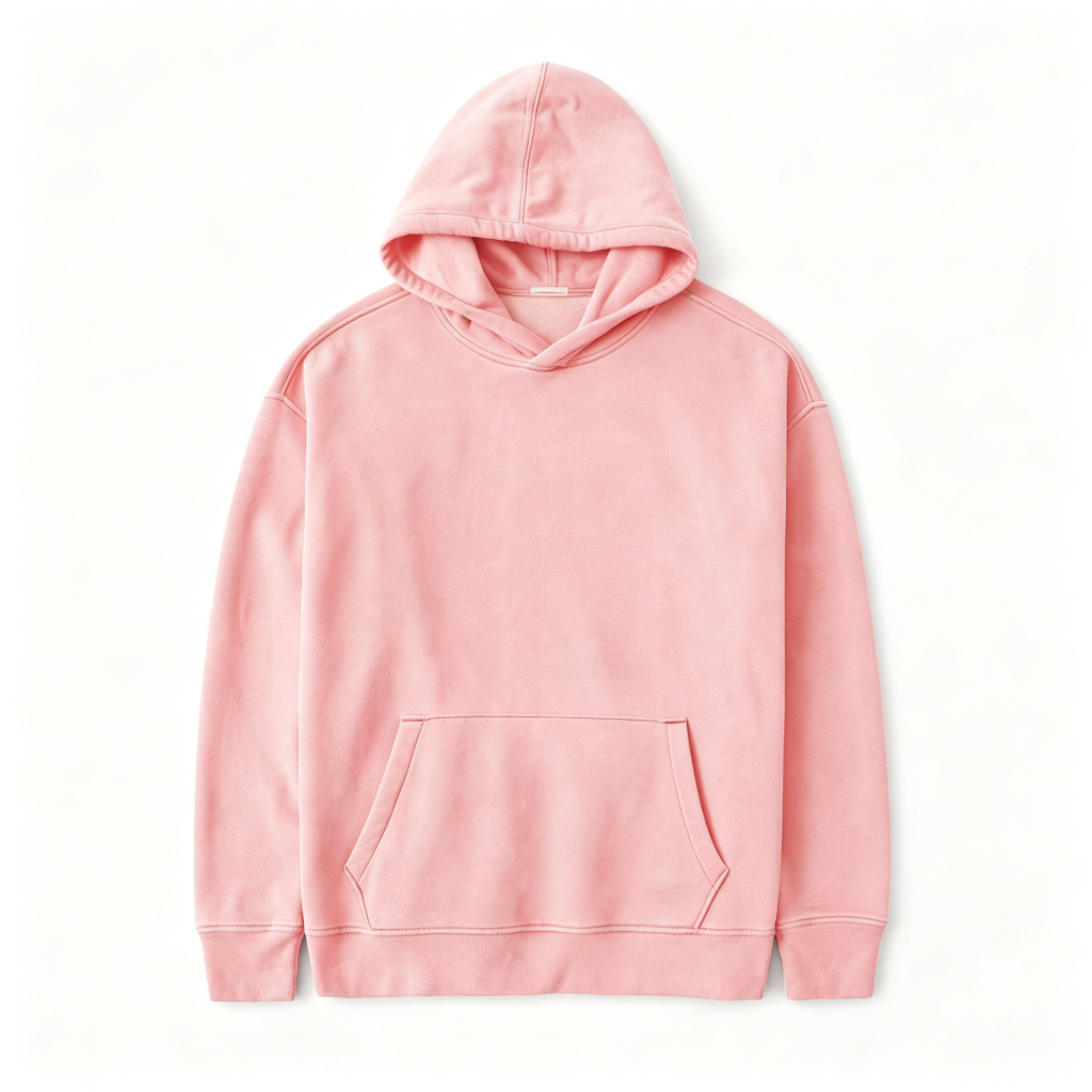 Pink Drop Shoulder Hooded Sweatshirt – Bild 2